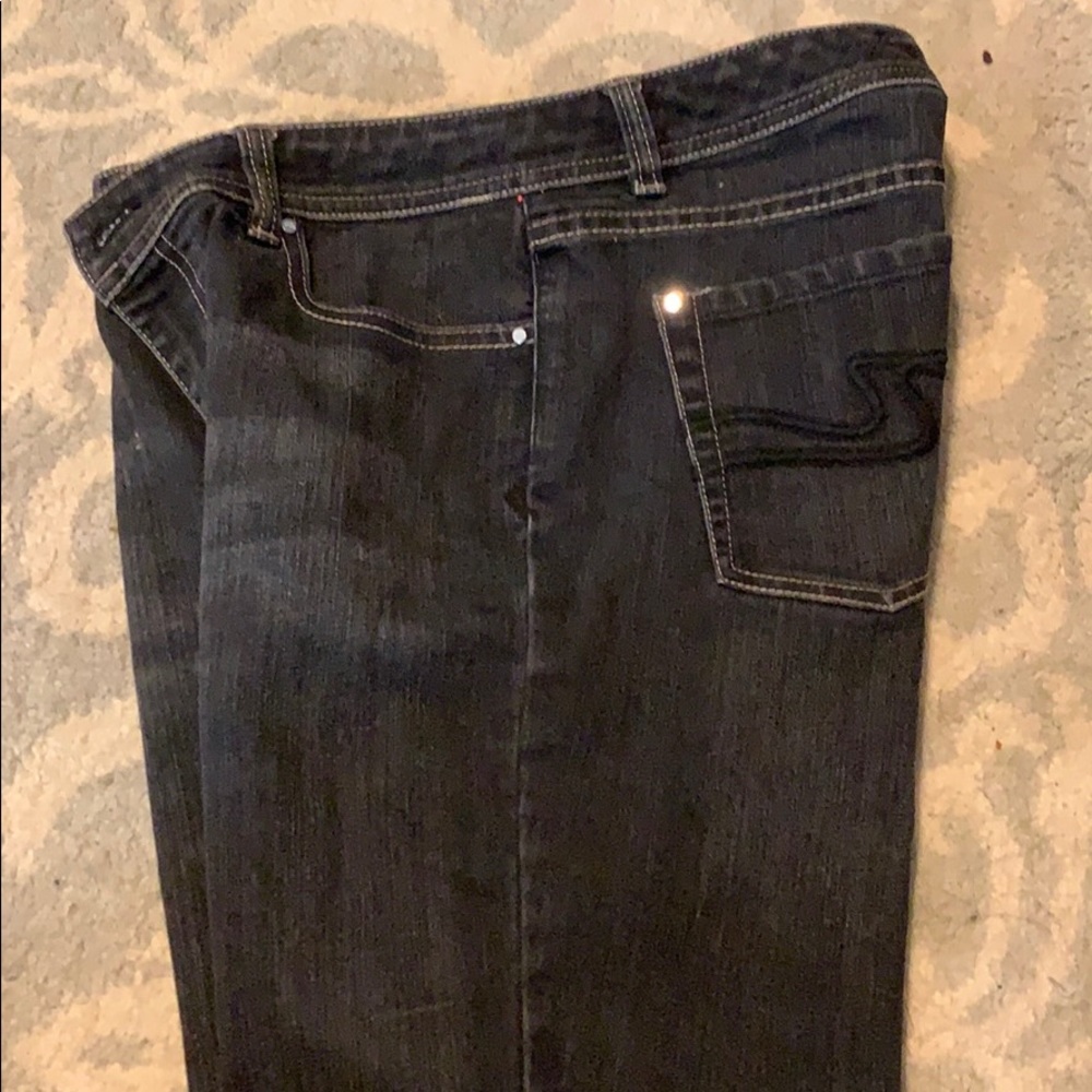 WHBM Blanc 8R black denim jeans